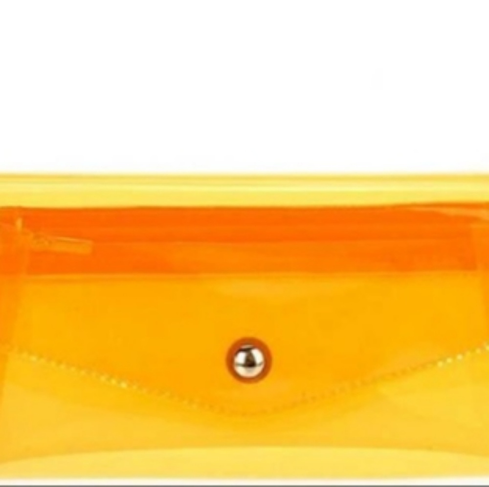 New w/o tags Transparent Neon Clutch